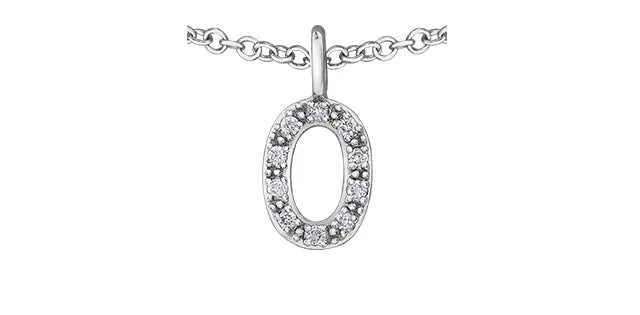 0.05TW - 0.10TW Diamonds Initial Necklace in 10K Yellow/White Gold (A - Z)