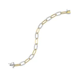 14KT WHITE YELLOW GOLD DIAMOND (1 1/2CTW) BRACELET