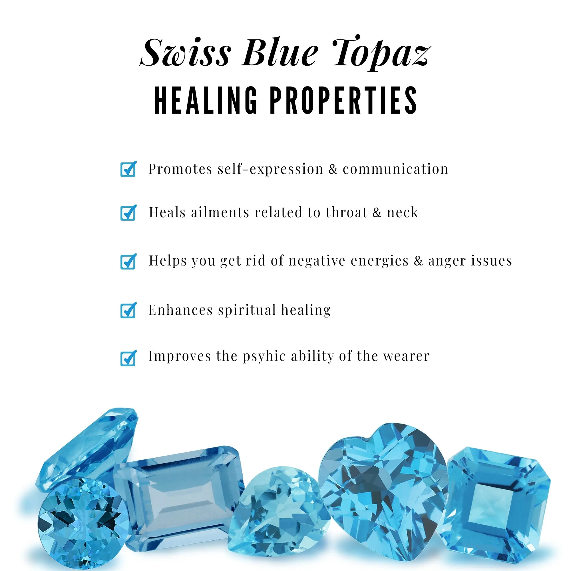 2 CT French Set Swiss Blue Topaz Solitaire Ring