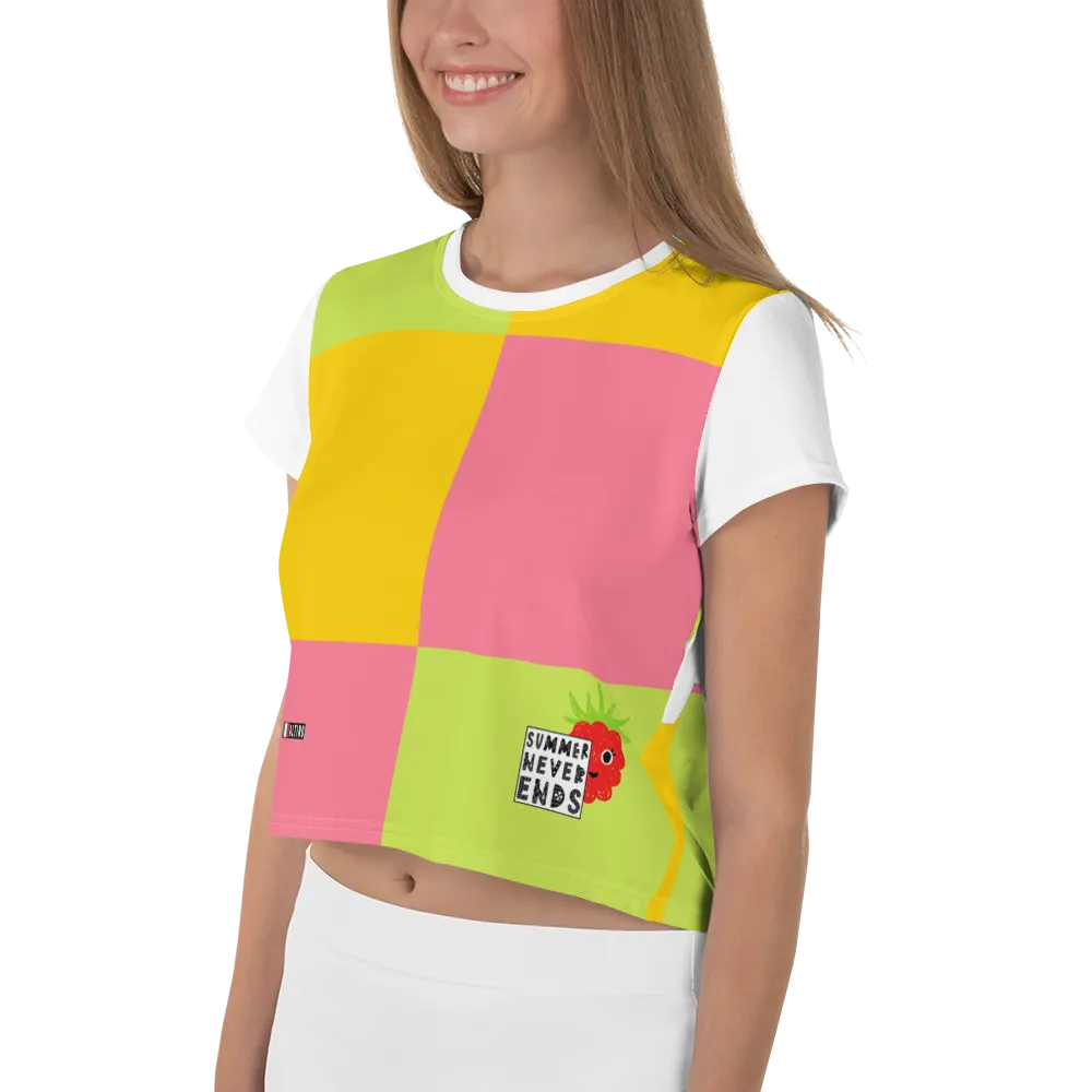 #2518eab0 - Strawberry Kiwi Mango - ALTINO Crop Tees - Summer Never Ends Collection