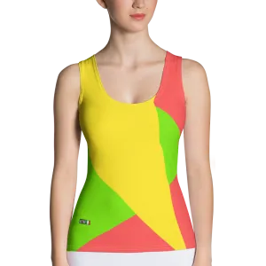 #463d0fb0 - Grapefruit Lime Pineapple - ALTINO Fitted Tank Top