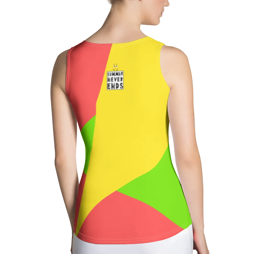 #463d0fb0 - Grapefruit Lime Pineapple - ALTINO Fitted Tank Top
