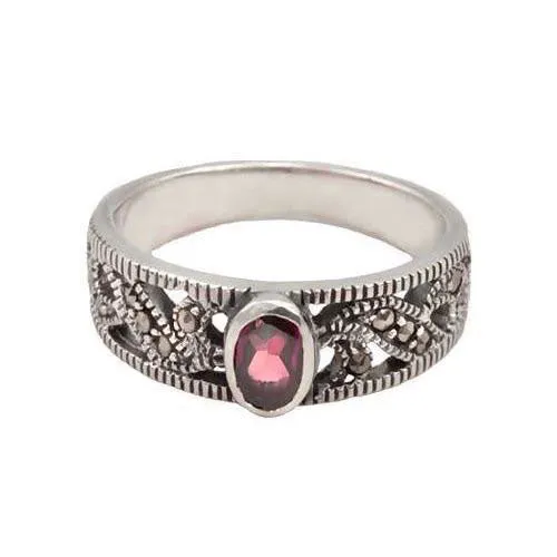 Amethyst Gemstone Ring in Sterling Silver