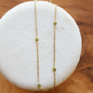 Arizona Peridot Gold Jewelry Stationed Adjustable Peridot Necklace