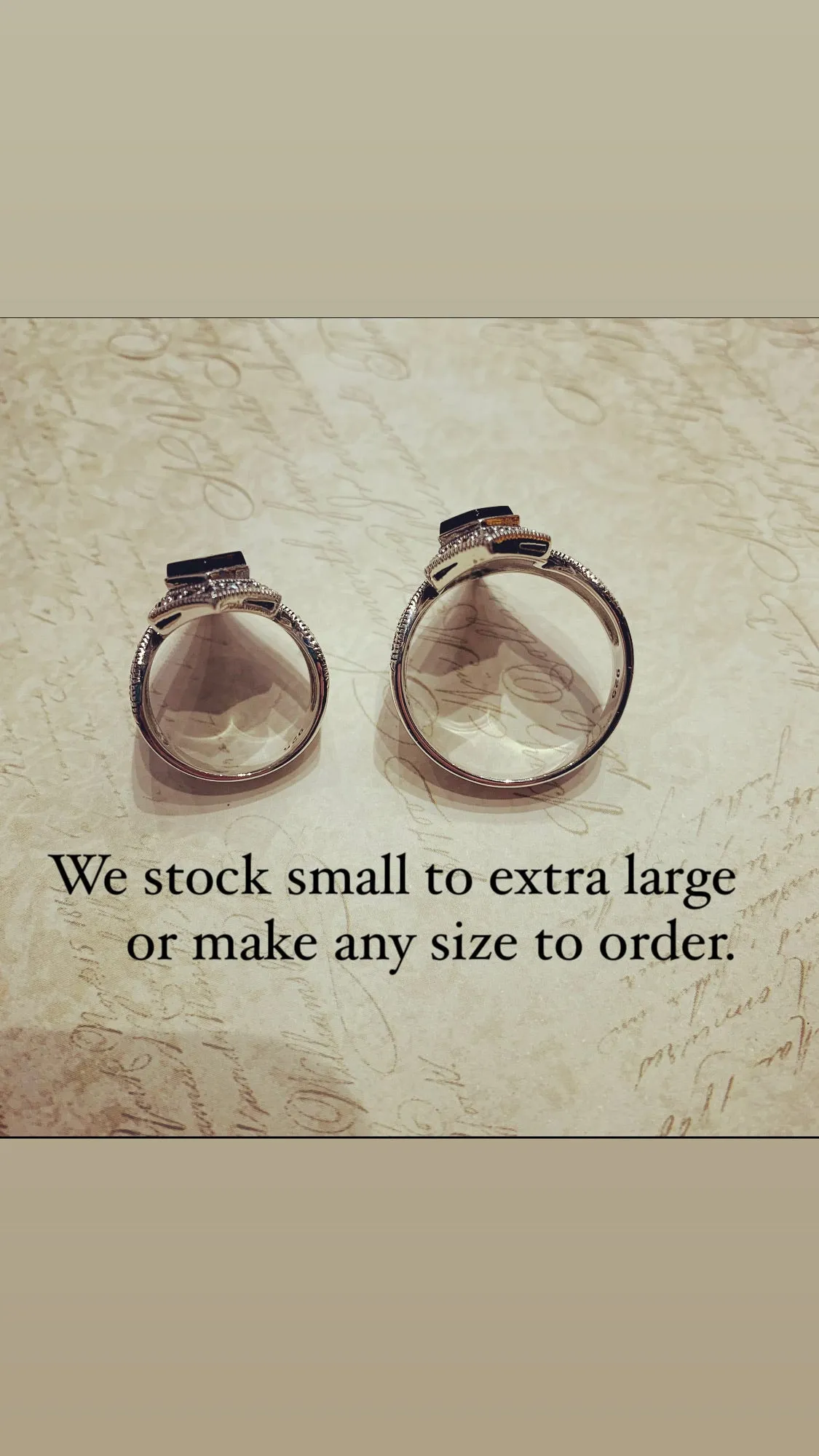 Black onyx Art Deco Ring Pointed