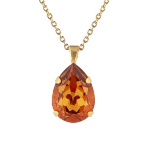 Caroline Svedbom Gold Classic Drop Necklace - Light Amber