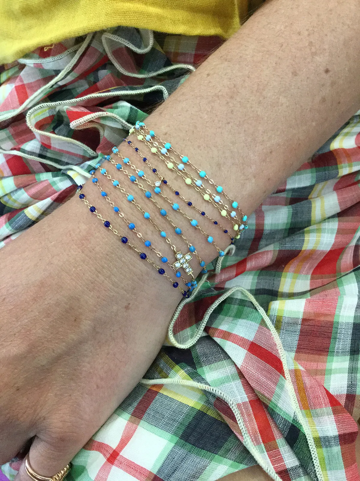 Classic Gigi Blue Yellow Gold Bracelet