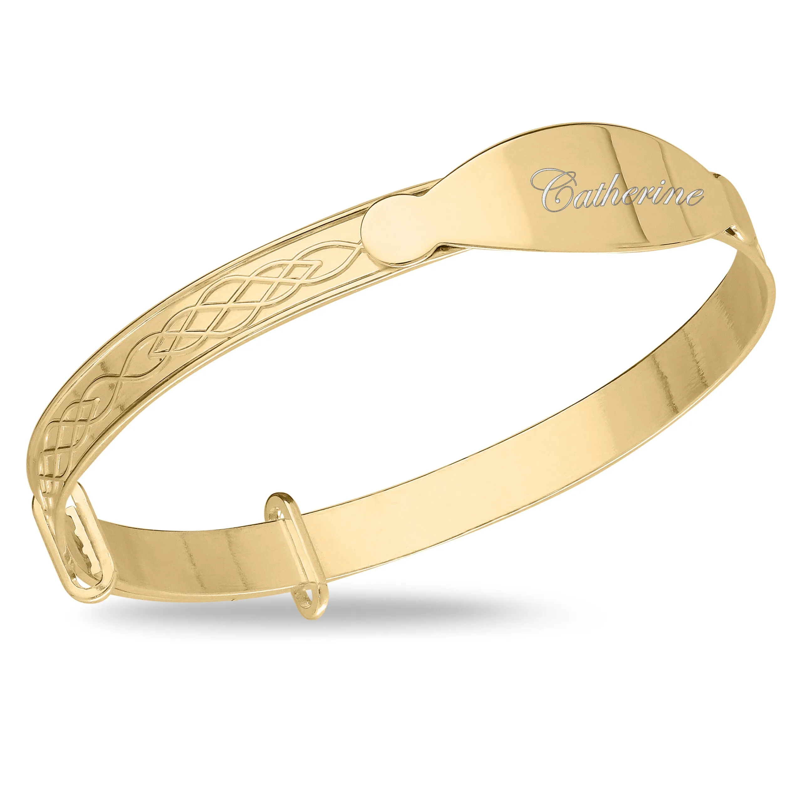 Customised 9-carat Gold Baby Bracelet with a Celtic Design for Children  (0-1 years)