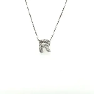 Diamond Letter R Necklace at Regard Jewelry in Austin, Texas
