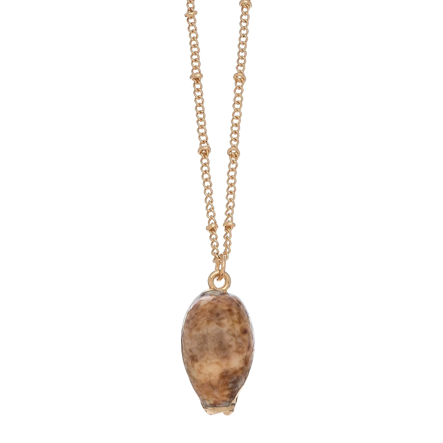 Gold Dipped Shell Pendant Necklace
