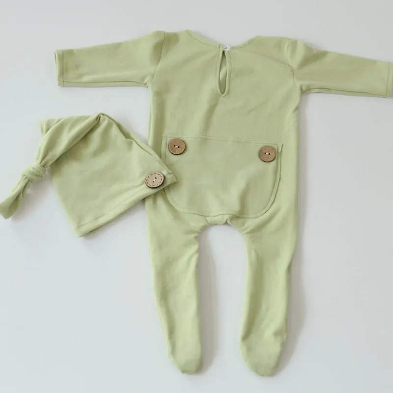 Handmade Newborn Photo Props Romper and Hat