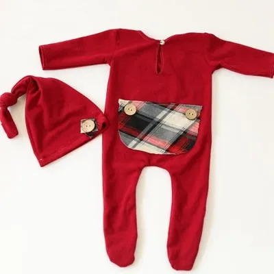 Handmade Newborn Photo Props Romper and Hat