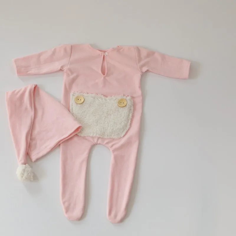 Handmade Newborn Photo Props Romper and Hat