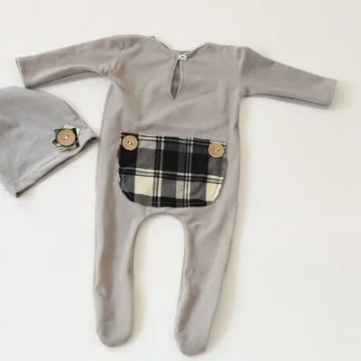 Handmade Newborn Photo Props Romper and Hat