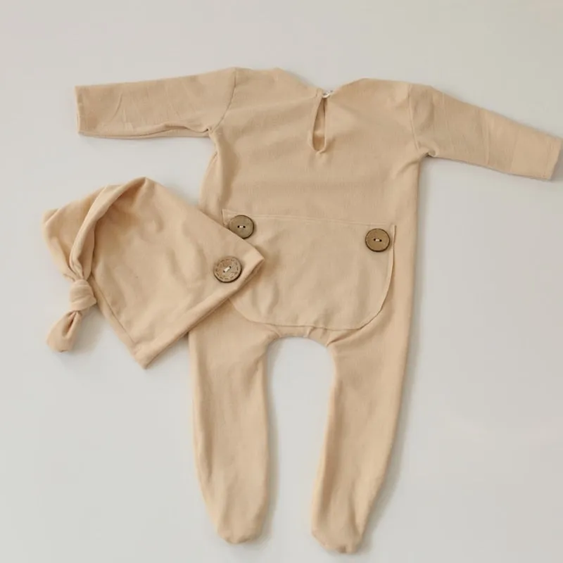 Handmade Newborn Photo Props Romper and Hat