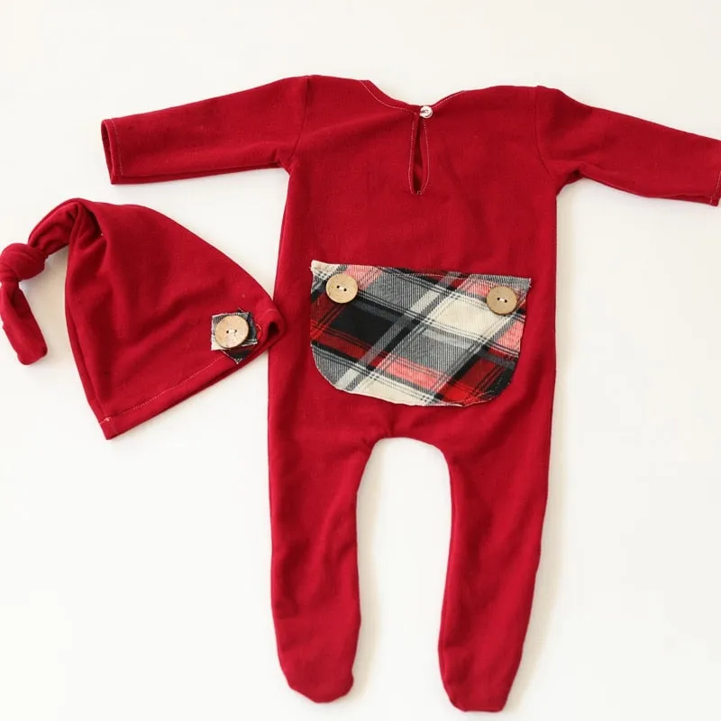 Handmade Newborn Photo Props Romper and Hat