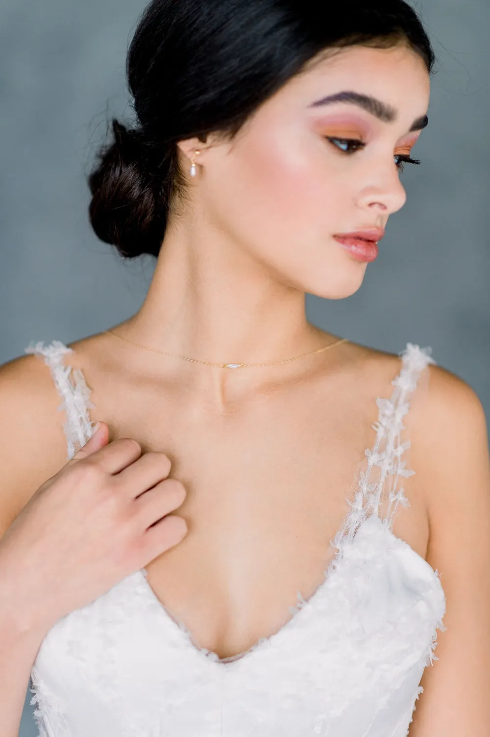 IRIS Draped Vintage Pearl Back Necklace