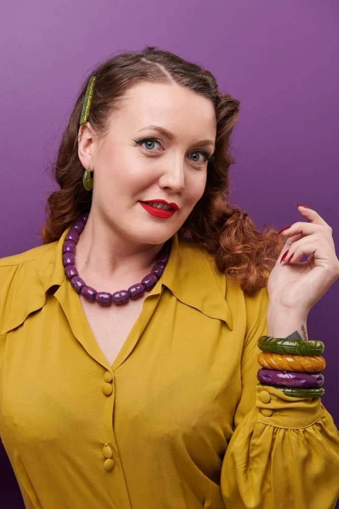 Midi Golden Olive Fakelite Duchess Bangle