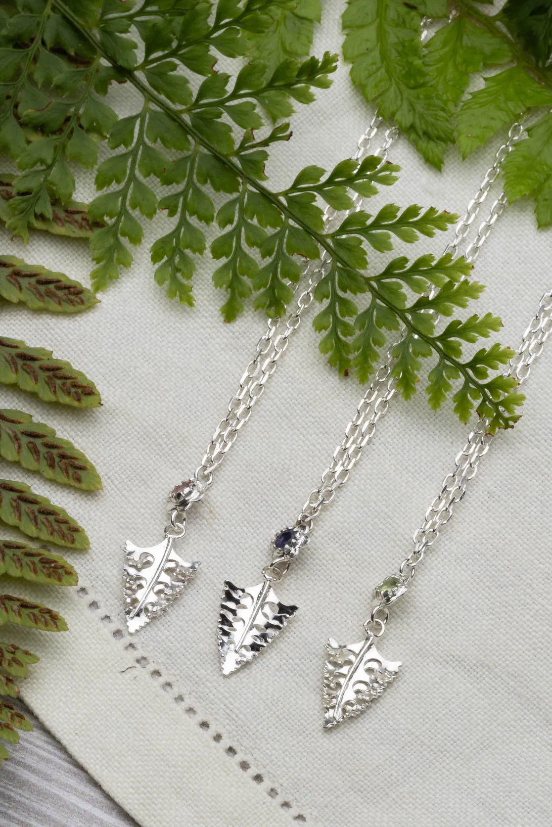 Mini Arts And Crafts Leaf And Forget Me Not pendant