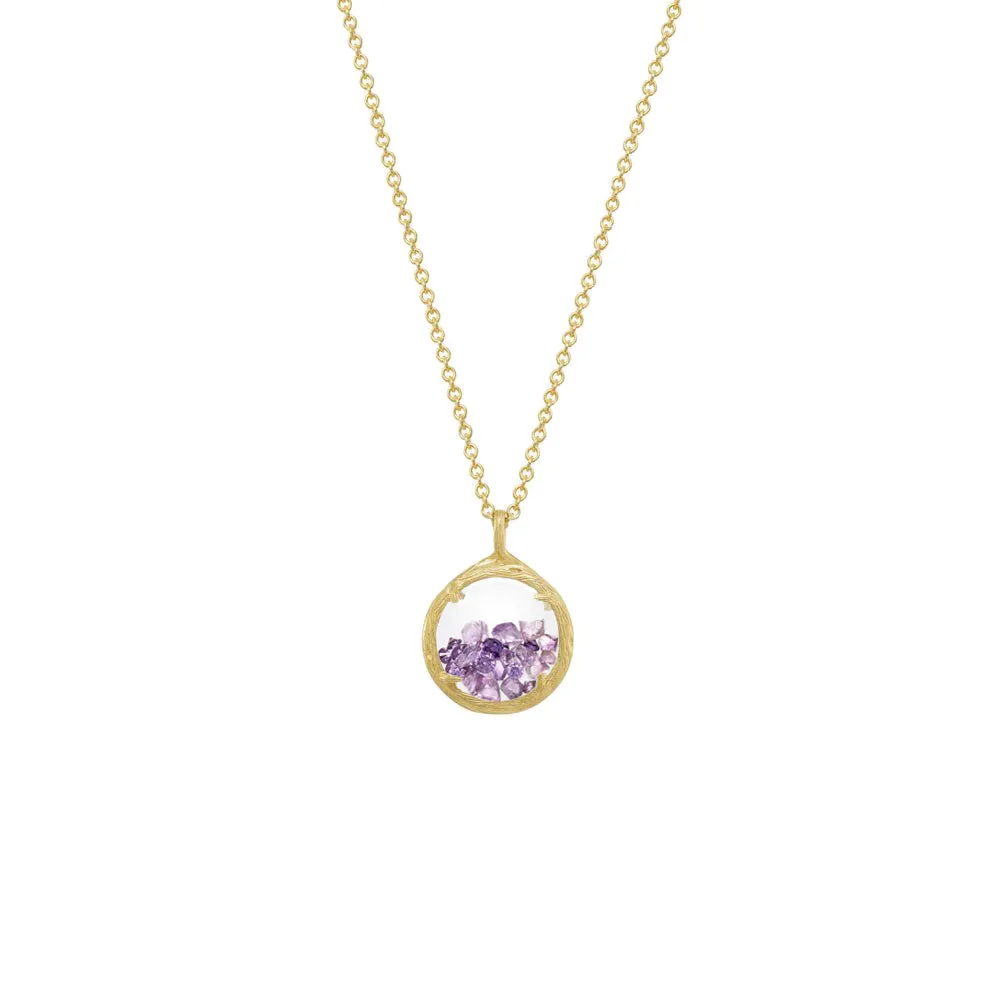 Mini Shaker Birthstone Necklace