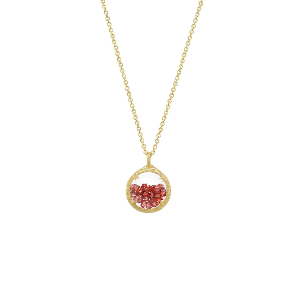 Mini Shaker Birthstone Necklace