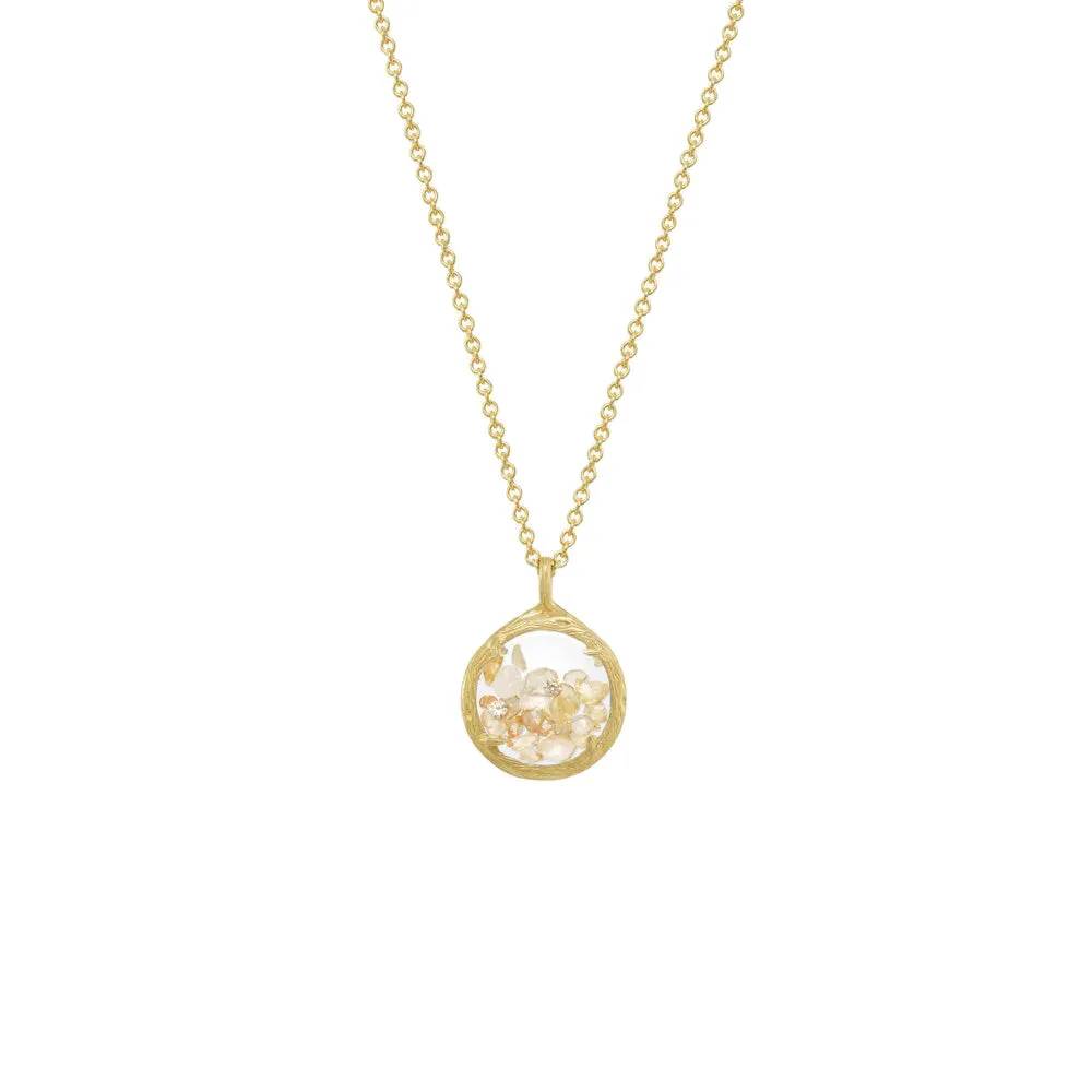 Mini Shaker Birthstone Necklace