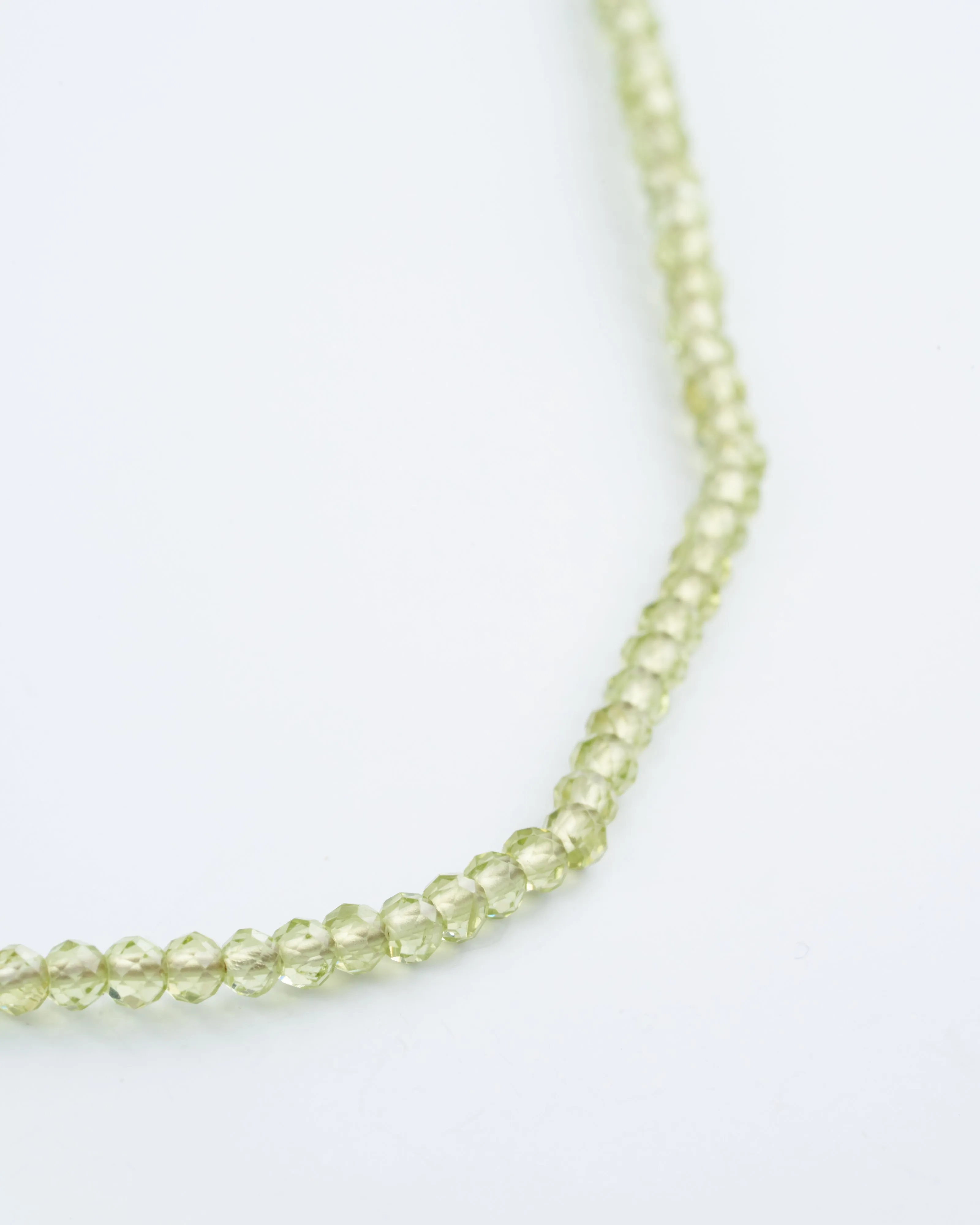 peridot necklace - periodot green