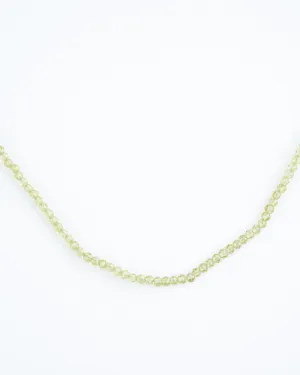 peridot necklace - periodot green