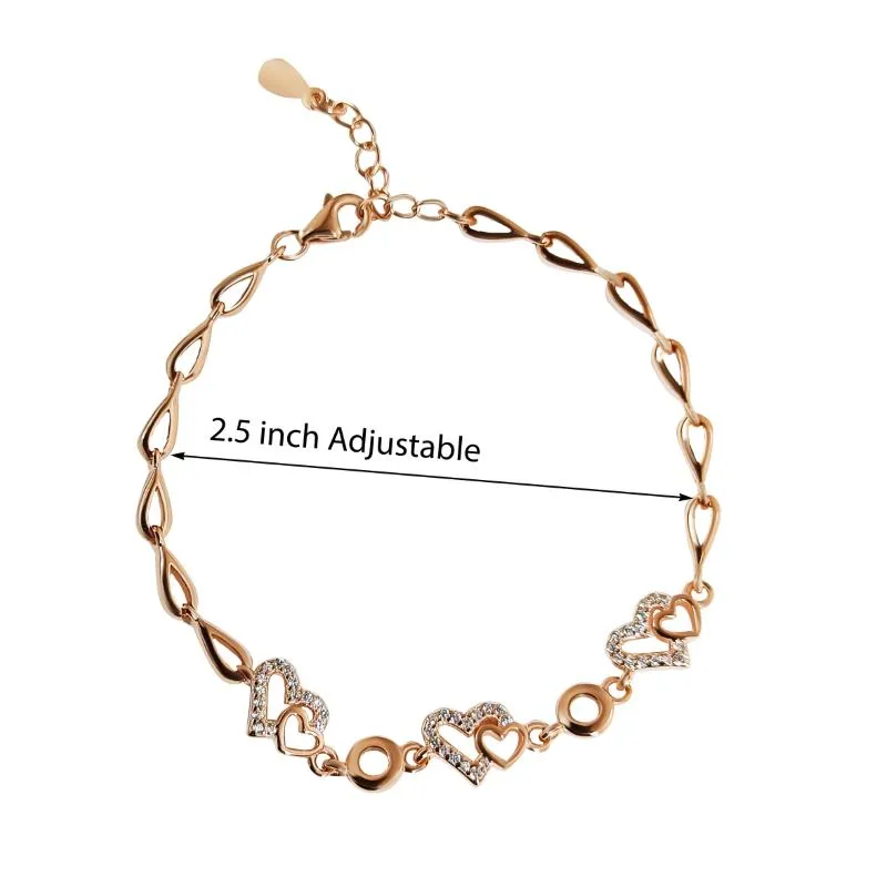 Rose Gold Cute Heart  Bracelet