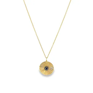 Sapphire Sunburst Necklace - made to order