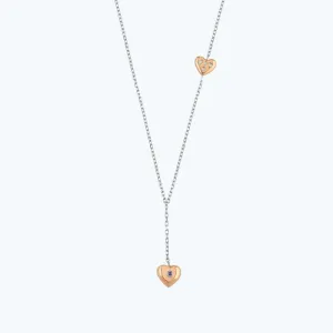Silver Sapphire Heart Necklace