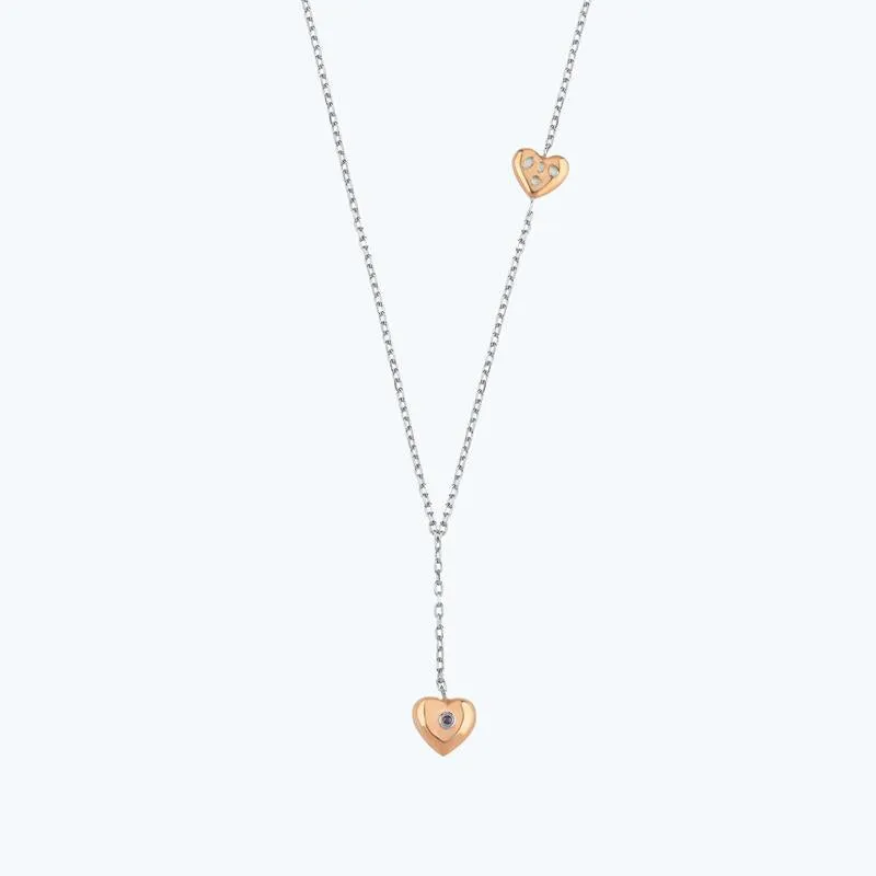 Silver Sapphire Heart Necklace