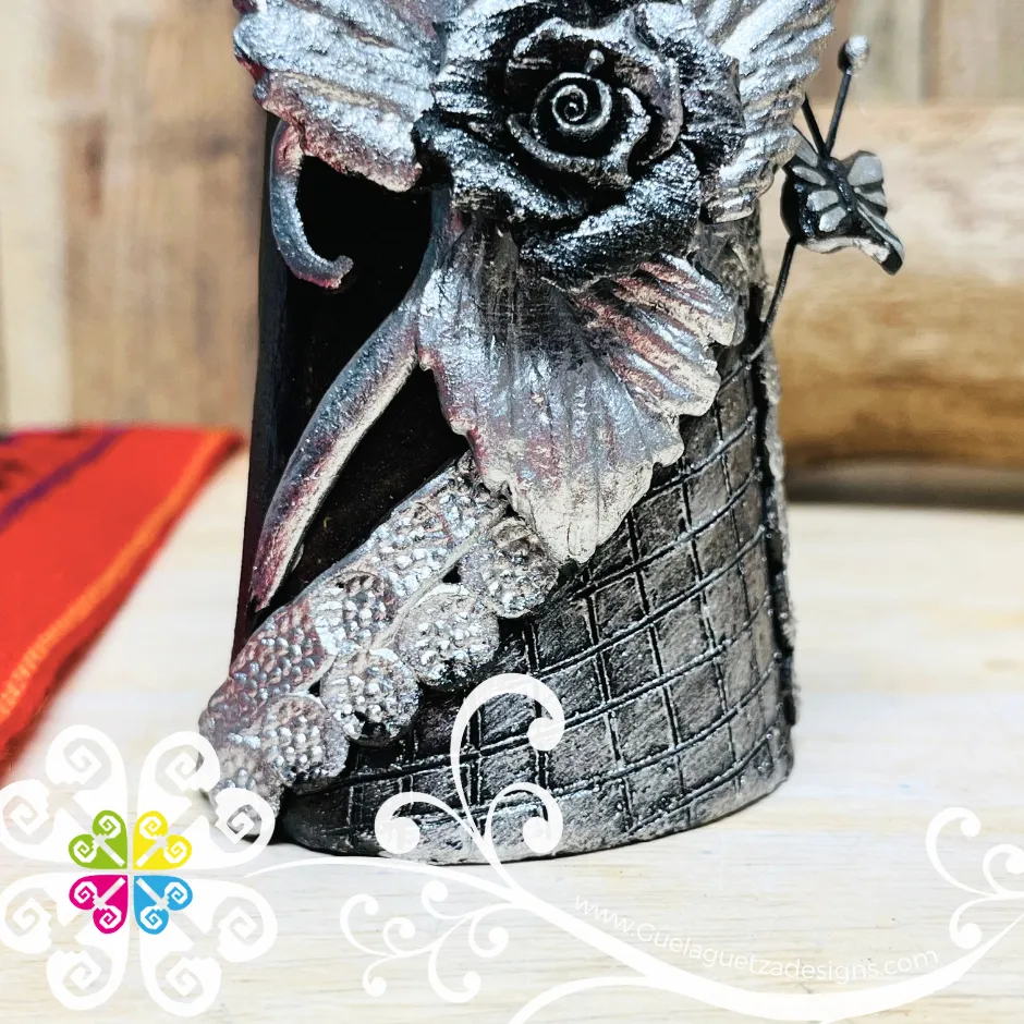Small Clay Catrina Michoacana - Capula Clay Home