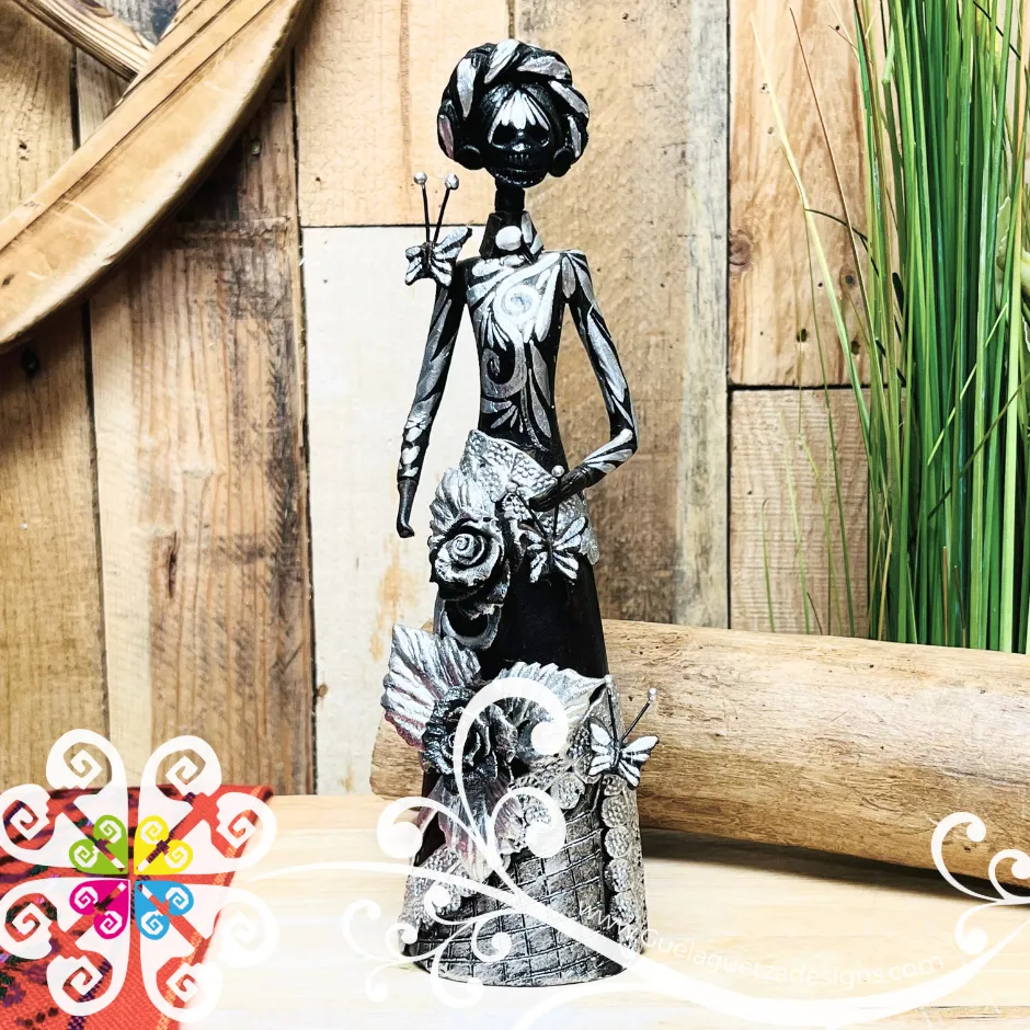 Small Clay Catrina Michoacana - Capula Clay Home