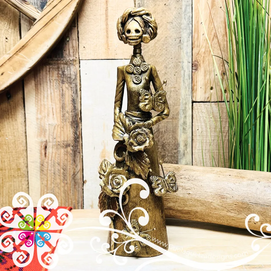 Small Clay Catrina Michoacana - Capula Clay Home