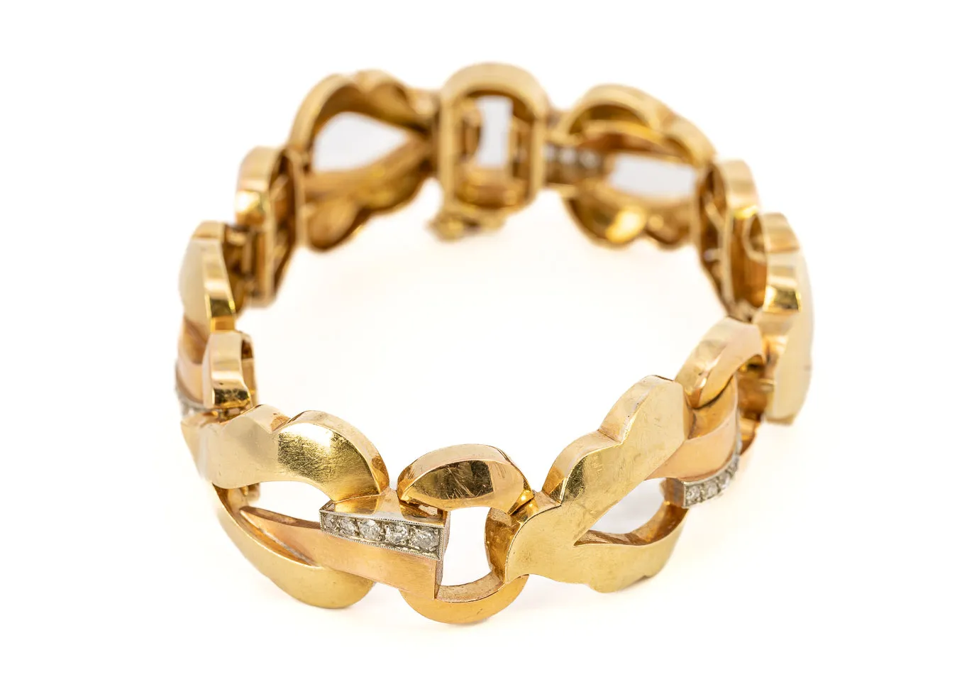 Stunning 18ct Yellow & White Gold Diamond Set Bracelet- A True Investment Piece