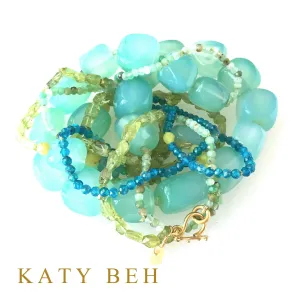 Vanessa Peruvian Chalcedony, Peridot & Chrysoprase Necklace