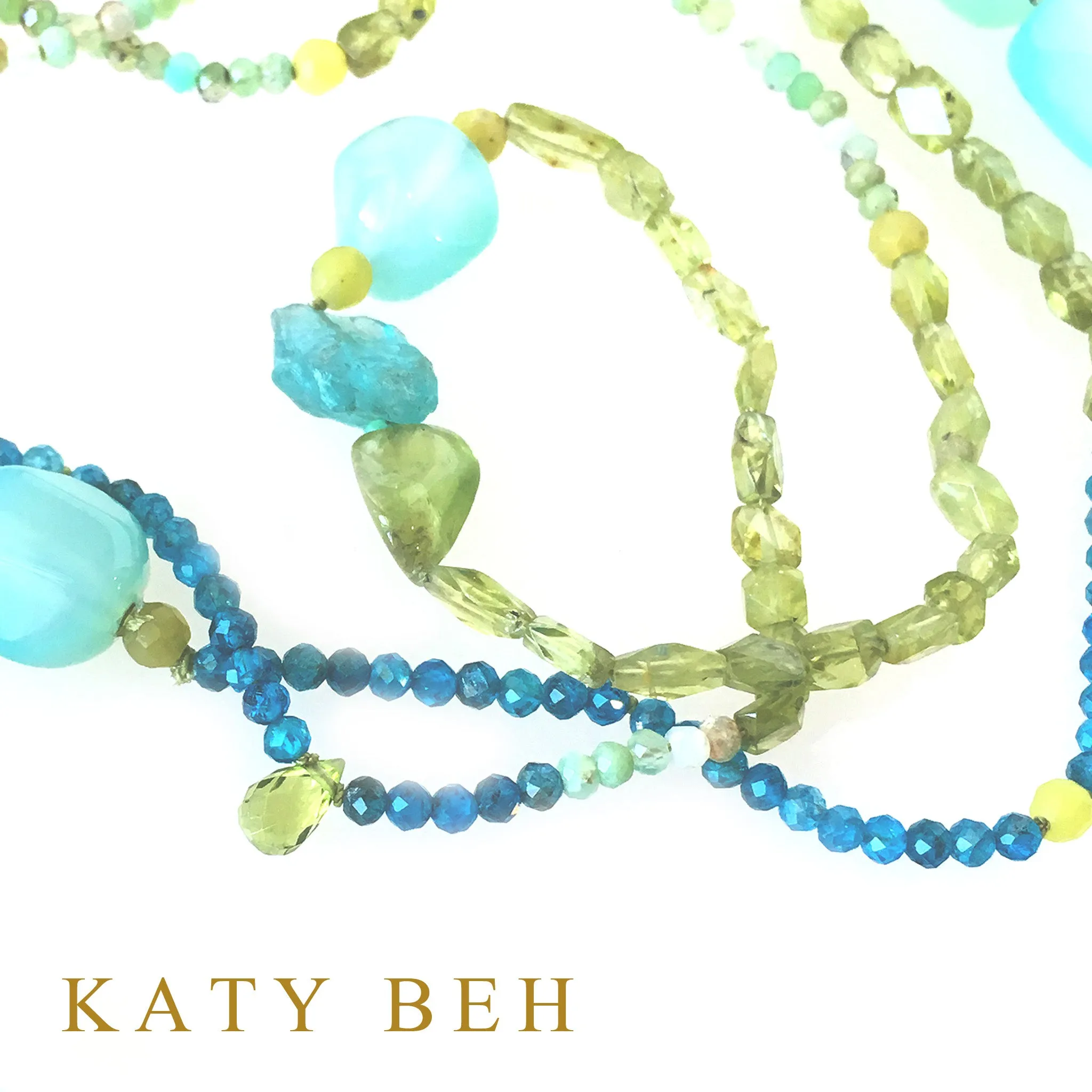 Vanessa Peruvian Chalcedony, Peridot & Chrysoprase Necklace